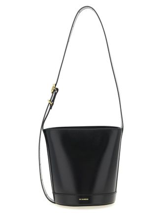 Jil Sander Black Cannolo Bucket Bag