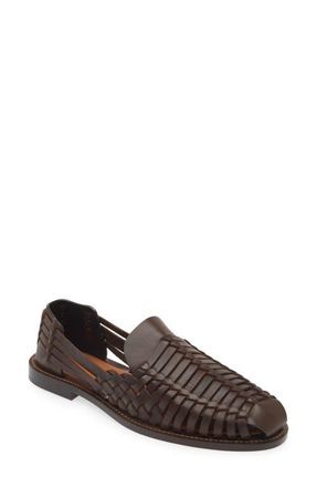 Brunello Cucinelli Woven Leather Sandal in C8894 Dark Brown at Nordstrom, Size 8Us