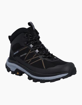 Hi-Tec Womens Hi-Tec Infuse Mid Polyester Womens Black/Artisans Gold Hiking Boots - Size: UK 8 / eu 42 / us 10