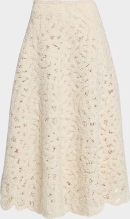 Lafayette 148 New York x The Morning Show Boucle Embroidered Knit Midi Skirt