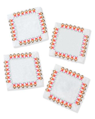 Tiramisu Set Of 4 The Amity Beaded Cocktail Napkins
