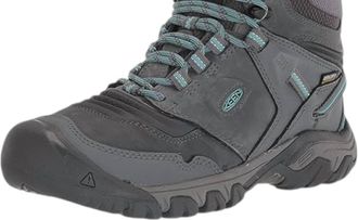 Keen WomenS Ridge Flex Mid Wp Hiking Boots In *steel Grey/porcelain