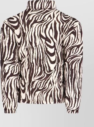 ERL quilted animal print high collar jacket