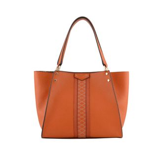 Pourchet Tassen, Dames, Oranje, ONE Size, Leer, Petit Cabas Hebdo Madison