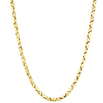 Pompeii3 Mens (59g) Solid 14K Yellow Gold 5mm Flexible Link 22 Necklace