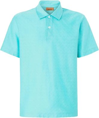 Missoni Polo con motivo a zigzag - Blu