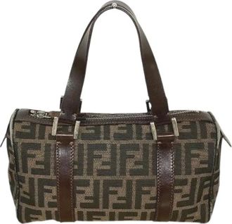 Fendi Pre-owned Handbags, female, Brown, Size: ONE SIZE Pre-owned Canvas Handbag