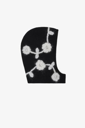 Ganni Black Flower Balaclava