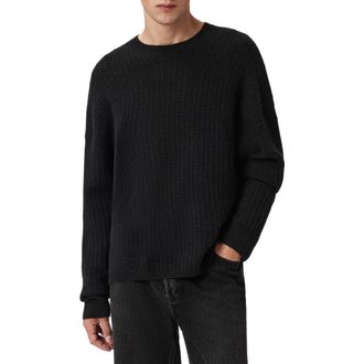 AllSaints Jakob Wool & Alpaca Blend Sweater in Black at Nordstrom Rack, Size Xx-Large