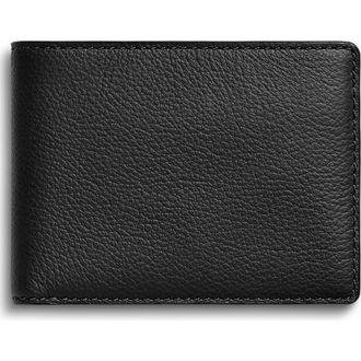 Shinola Canfield Pebble Leather Bifold Wallet in Black at Nordstrom