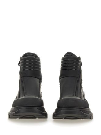 Alexander McQueen Tread Slick Motorcycle Boot - Black
