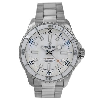 Breitling Pre-owned Breitling Superocean Automatic White Dial Ladies Watch A17377211A1A1