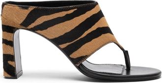 Stuart Weitzman Babette Thong 85 Sandaal - Dames - Muiltjes - Bruin - 38 1/2 EU - Leer - Schoenen