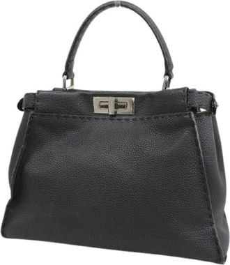 Fendi Pre-owned Vintage Leren Handtas - Dames - Vintage Handtas - Zwart - ONE Size - Leer - Vintage