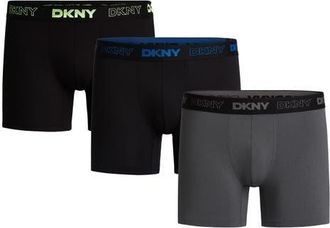 DKNY 3-Pack Eco Active Boxer Briefs in Jet Black/lime Punch/grey at Nordstrom, Size X-Large