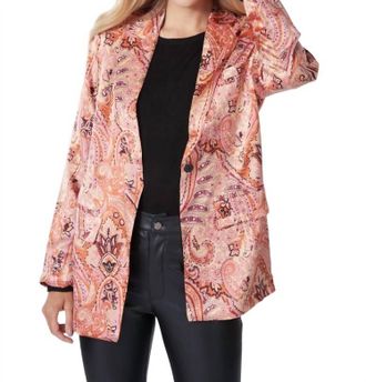 Esqualo Expression Print Blazer In Multi/paisley Print