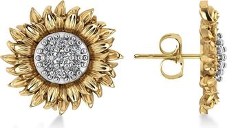 Allurez Diamond Sunflower Shaped Earrings 14k at Nordstrom
