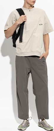 Oakley T-shirt With Embroidered Logo, Mens, Beige