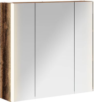 vidaXL Armario Con Espejo De Ba&ntilde;o Madera Vieja 63,5 X 15,5 X 60,5 Cm Vidaxl