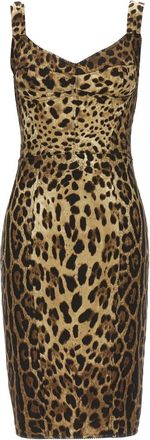 Dolce & Gabbana Multicolor Leopardo Corset Dress