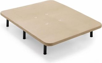 HOGAR 24 Base Tapizada Con Tejido 3d Color Beige Y V&aacute;lvulas De Transpiraci&oacute;n + 6 Patas Cilindricas 25 Cm, 140x180 Cm