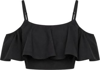 Dolce & Gabbana Blusa con volant e spalle scoperte - - Tops - Donna - Nero - S