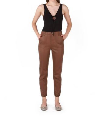 Dex Clothing Coated Jogger In Brown