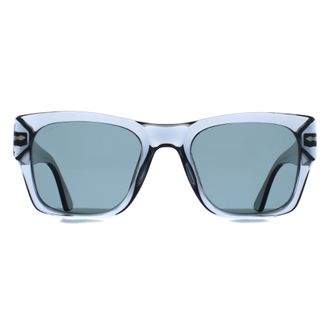 Persol Square Unisex Transparent Ocean Dark Blue Polarized PO3384S - One Size