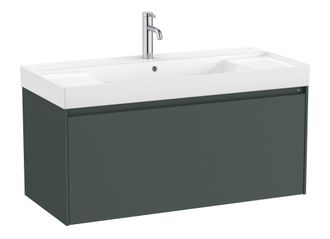 Roca Pack Unik Mueble Verde Mate De 1 Caj&oacute;n + Lavabo Ona - Roca