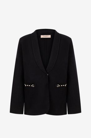 Twinset Blazer aus Viskose mit Schalkragen