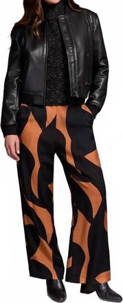 Tribal Soft Faux Leather Bomber Jacket In Black
