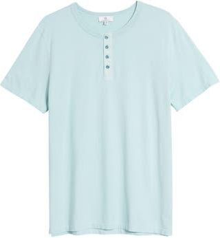 AG - Adriano Goldschmied Clyde Short Sleeve Henley in Sulfur X Ocean Stone at Nordstrom Rack, Size Xx-Large