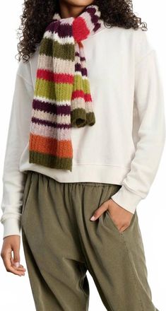Velvet Luca Alpaca Scarf In Multicolor