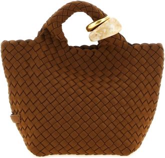 Naghedi Tassen, Dames, Bruin, ONE Size, Leer, St. Barths Mini Handtas