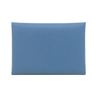 Herm&egrave;s Blue Epsom Leather Coin Purse/Coin Case (Pre-Owned)