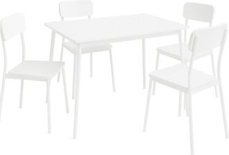 Dupi Conjunto Mesa Y 4 Sillas New Xobe 110x70 Cm Blanco