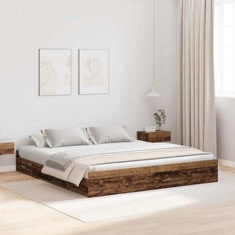vidaXL Vidaxl - Struttura letto con contenitore Legno vecchio 180 x 200 cm