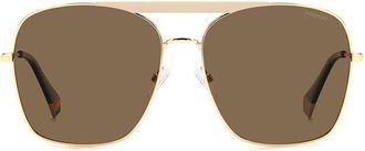 Polaroid PLD 6201/S/X Polarized YYH/SP Womens Sunglasses Gold Size 59