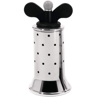 Alessi 9098 B Molinillo De Pimienta De Dise&ntilde;o Con Aletas, Acero Inoxidable Y Resina Termopl&aacute;stica, Negro - Alessi