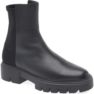 Stuart Weitzman Nolita Lug Sole Stretch Bootie in Black at Nordstrom Rack, Size 7.5