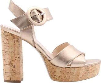 Nero Giardini Sandalen met hoge hak - Dames - Sandalen met hakken - Geel - 40 EU - Schoenen