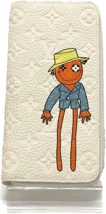 Louis Vuitton Pre-owned Wallets, female, White, Size: ONE SIZE Pre-owned Printed Zip Around Wallet