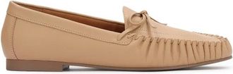 Kazar Mocassins met decoratieve stiksels - Dames - Loafers - Beige - 36 EU - Leer - Schoenen