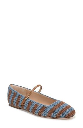 Veronica Beard Ellie Crochet Flat in Blue Steel/Hazelwood at Nordstrom, Size 5.5