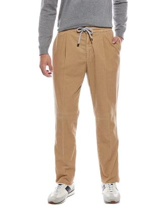Brunello Cucinelli Pleated Leisure Fit Corduroy Pant