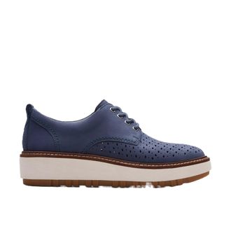 Clarks Womens Orianna W Move Shoes, Color Navy Nubuck, Size: 8.5 UK