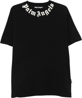 Palm Angels Black Logo Crew Neck T-Shirt