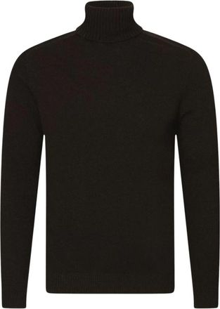Oscar Jacobson Salim Regular Fit Rollneck - Heren - Coltruien - Bruin - L - Wol - Truien & Vesten