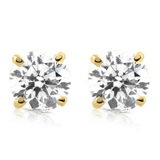 Pompeii3 1 1/4ct Diamond Studs 14K Yellow Gold