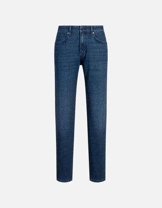HUGO BOSS Mens Hugo Boss Mens Blue Regular Fit Maine Soft Motion Denim Jeans - Navy - Size: 30/32/32